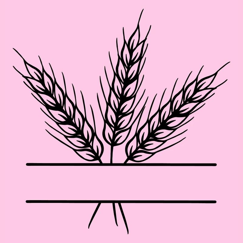 Text banner three grain stems