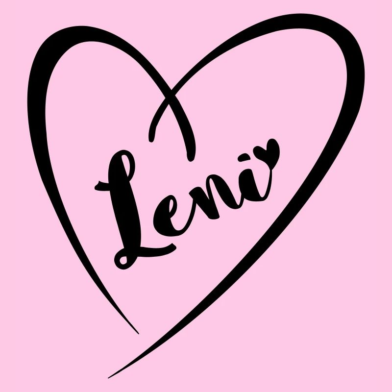 Leni surname first name in heart frame