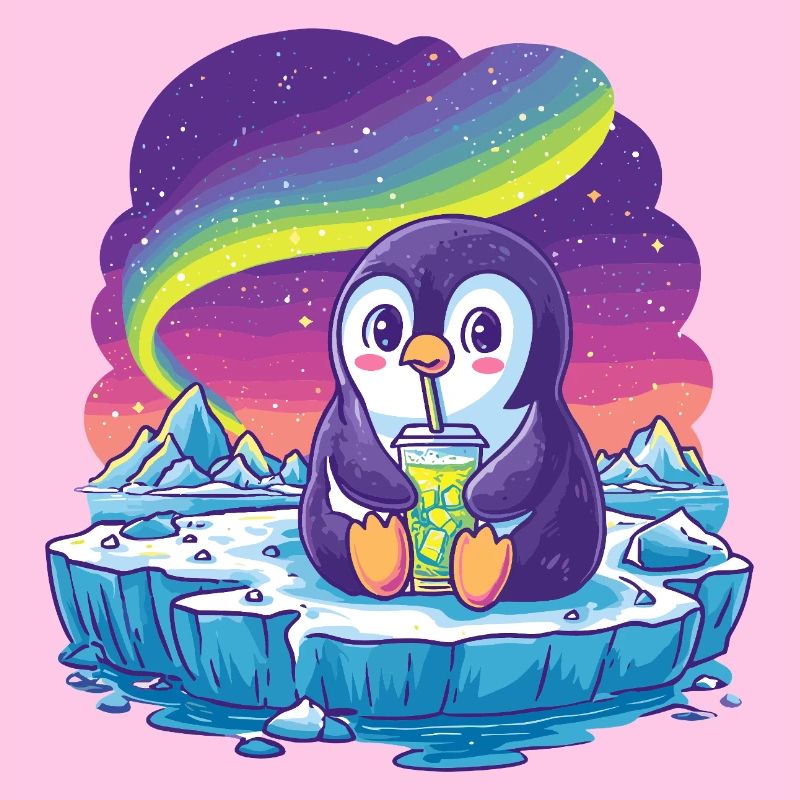Aurora Pinguin Eislandschaft
