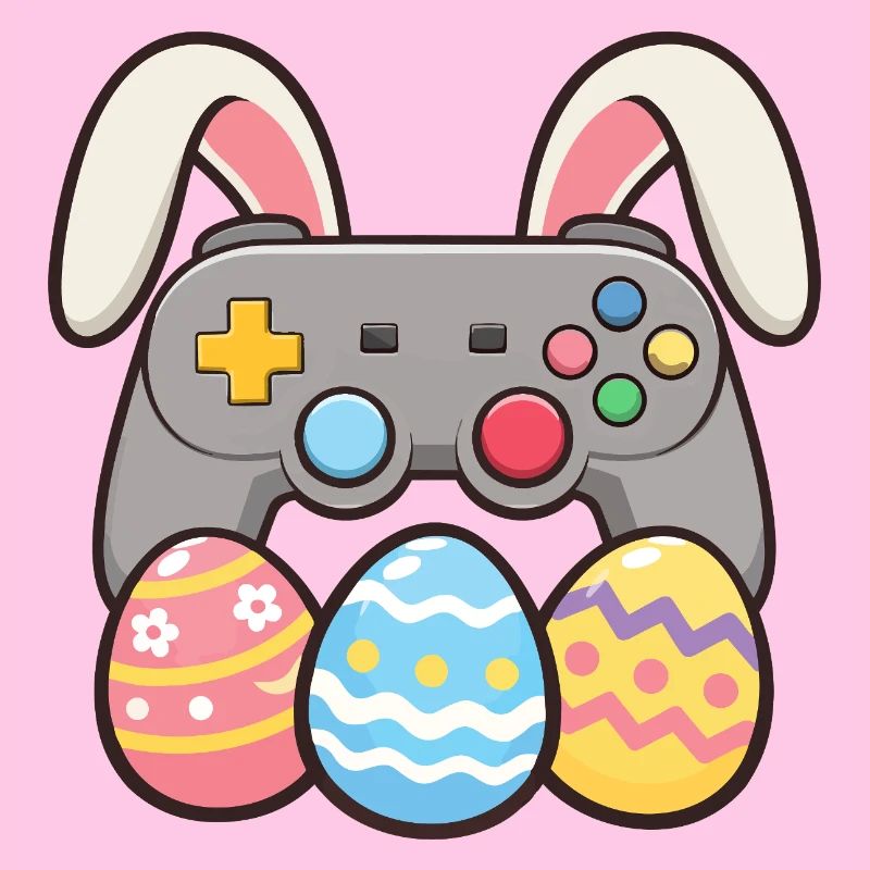 Bunny Gaming Controller Easter Gamer Spaß
