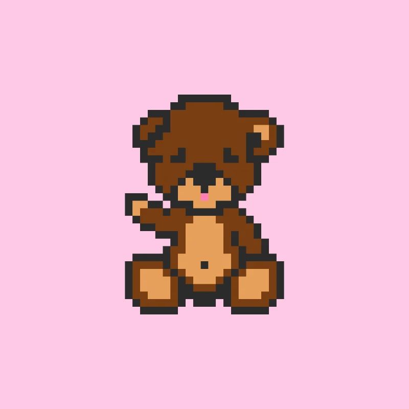 Pixel Bear Brownie