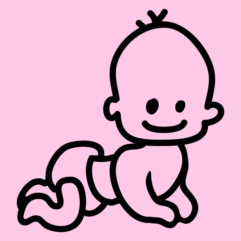 bébé ramper - ligne