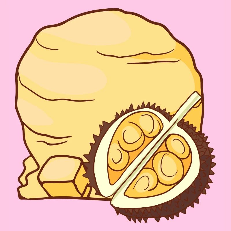Durian Eis Speiseeis Eiskrem Eiscreme Kugeleis