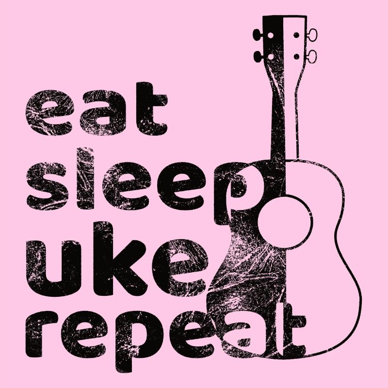 eat sleep uke repeat! schwarz