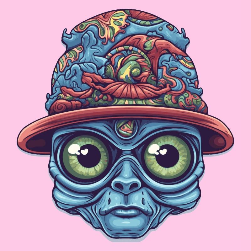 Psychedelischer Alien