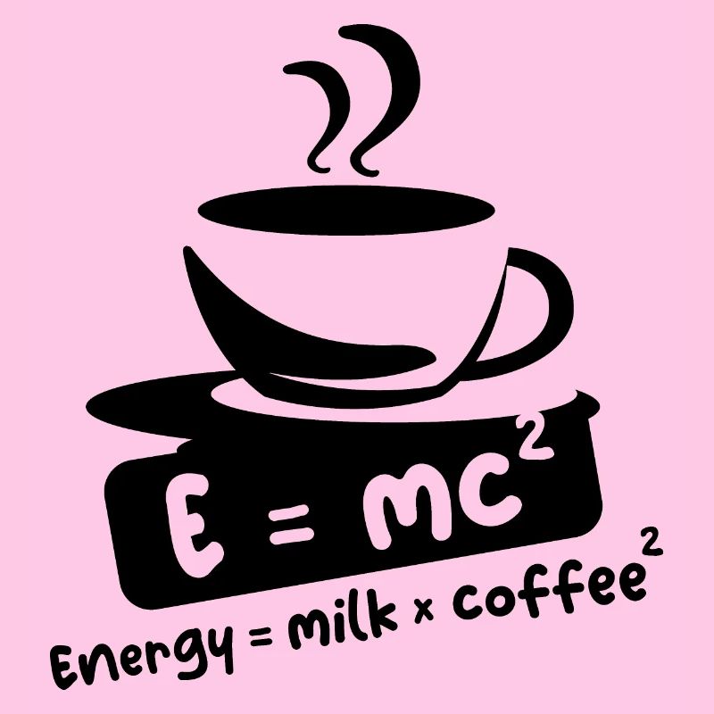 E=mc2 Coffee Funny Sayings Einstein Cafe Logo