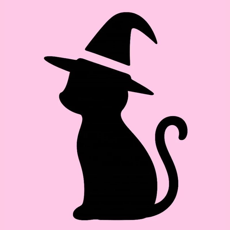 Chat avec chapeau de sorcière