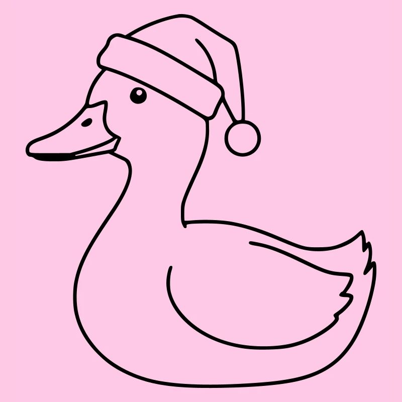 Weihnachtsente Line Art