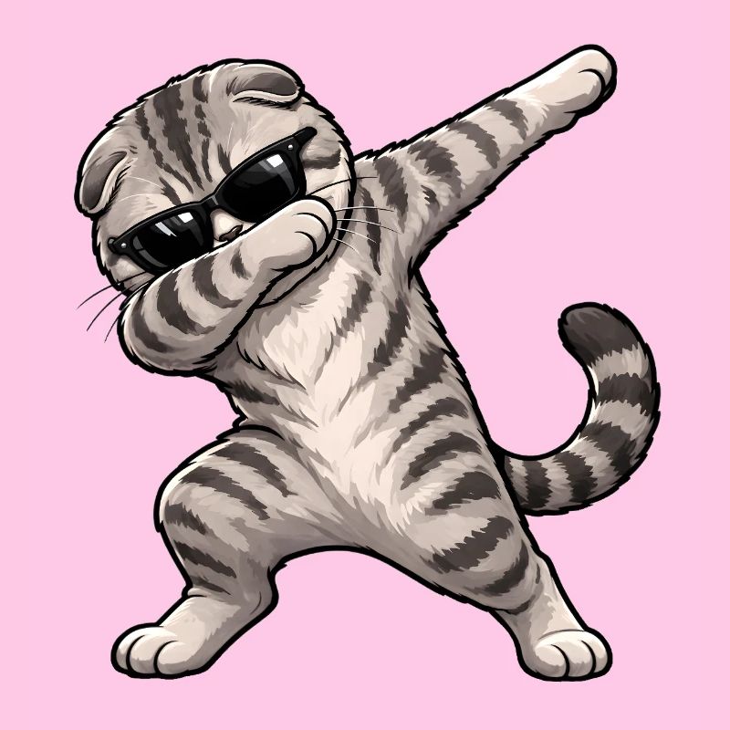Dabbing Scottish Fold