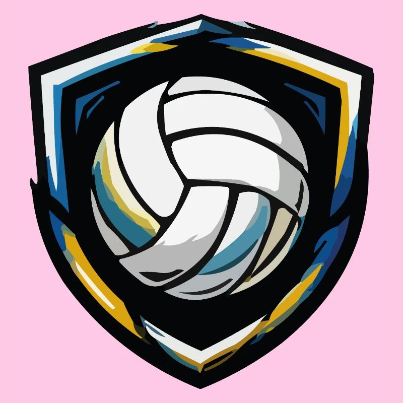 Volleyball Shield Emblem