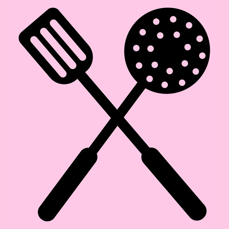 Frying baking tools crossed