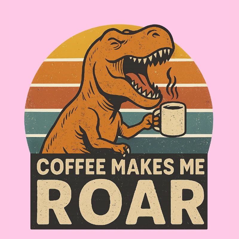 Dinosaur Coffee Roar Fun Design