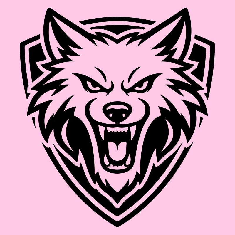 Wolf Kopf Wappen