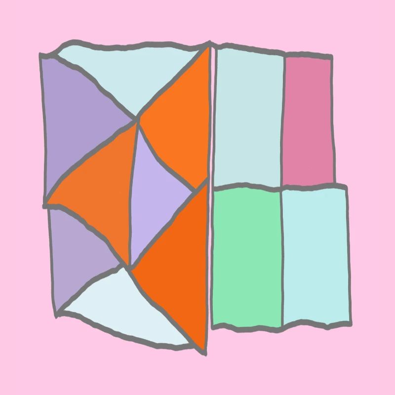 Geometrisches Patchwork-Mosaik