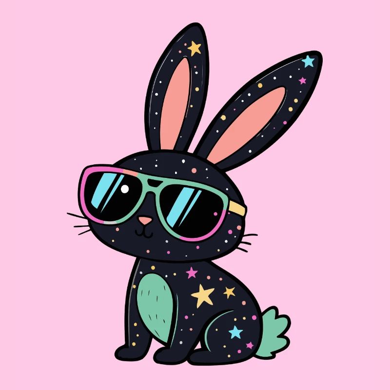 Galactic Rabbit Neon Glasses