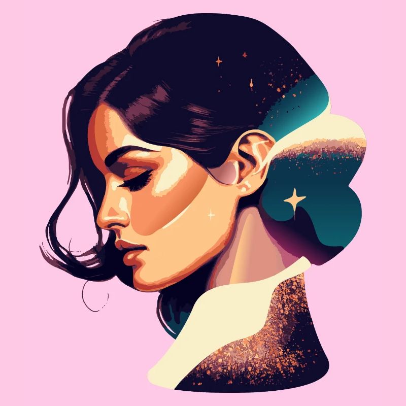Kosmische Traumfrau Illustration
