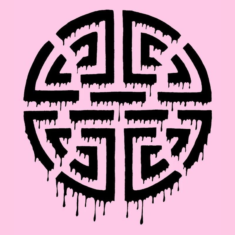 Graffiti eines schwarzen Labyrinths