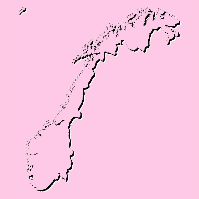 Norway map as outline