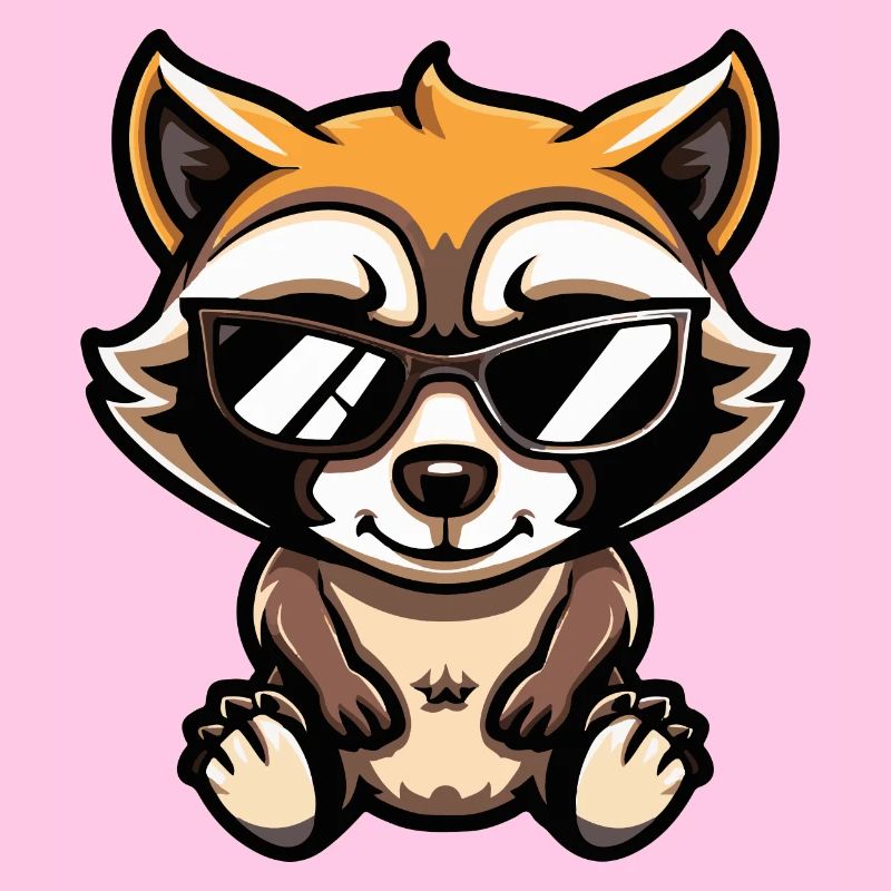 Waschbär Comic Cool