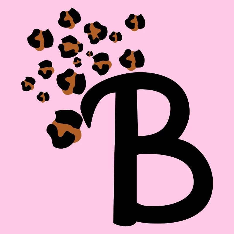 Buchstabe b Leopardenmuster