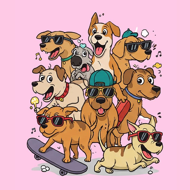 Glückliche Hunde