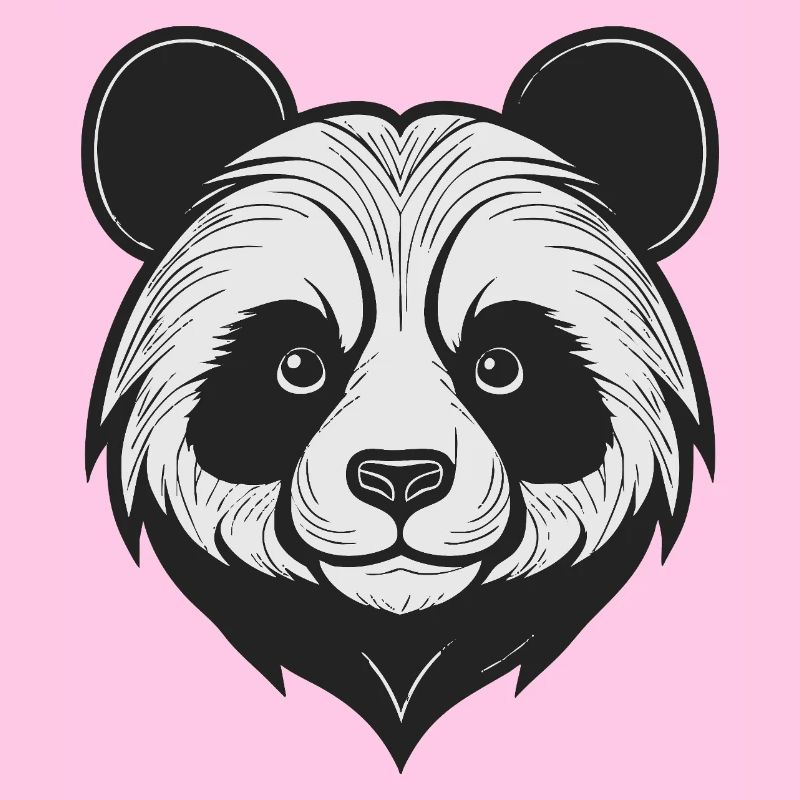 Conception de masque de panda charmant