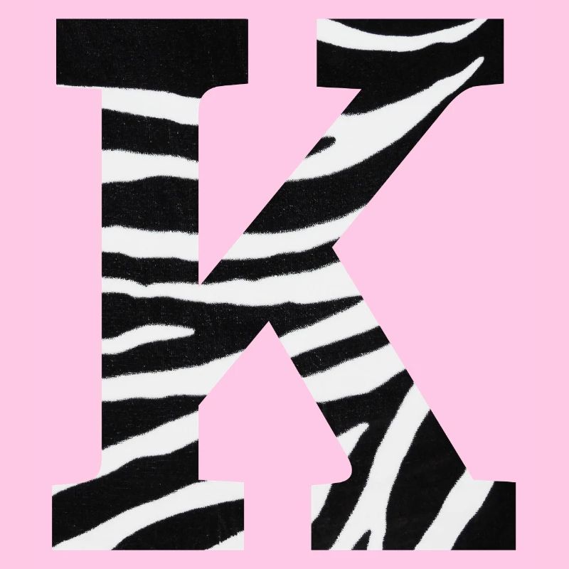 Buchstabe k Zebra
