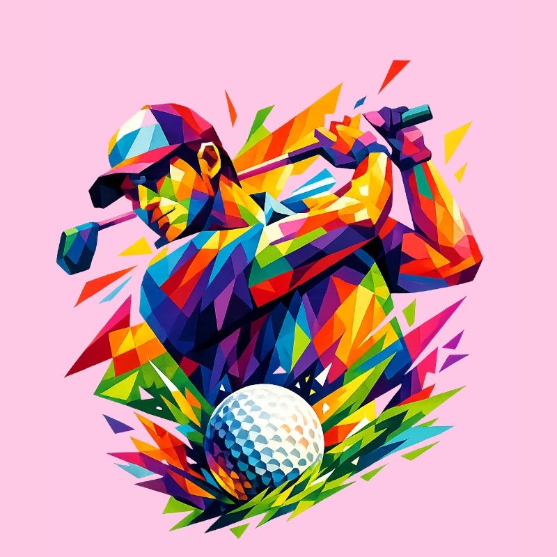 Explosion de couleurs dans les coups de golf