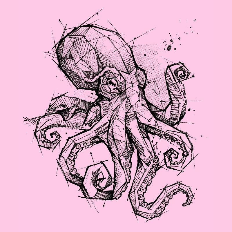 Octopus Geometric - Conception moderne de croquis