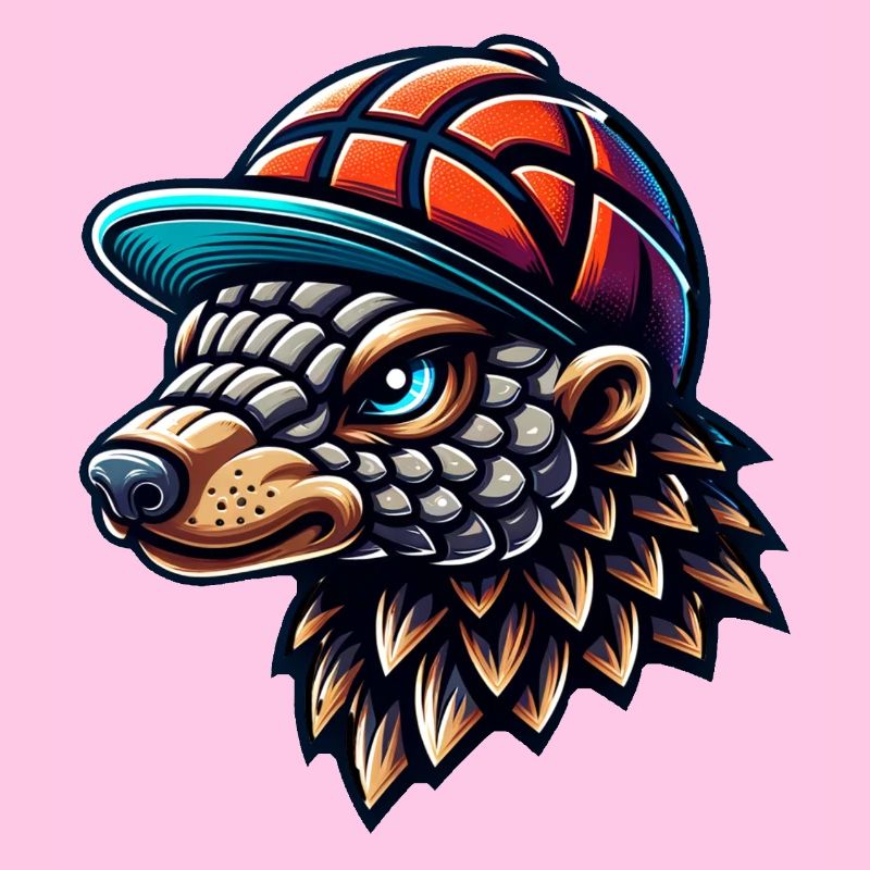 Cooles Pangolin mit Basecap