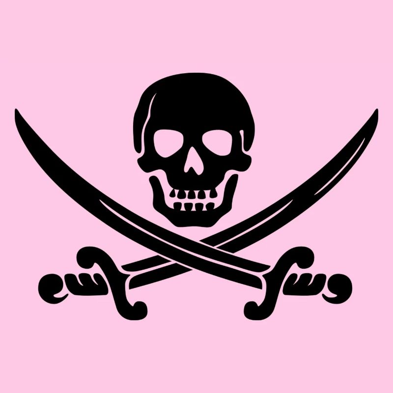 Crâne de pirate sabre