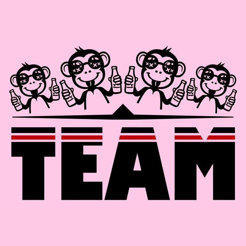 Affe Bier Team Drinking