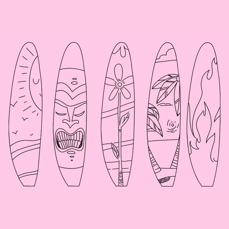 Aloha Retro Tiki Surfboards Kollektion