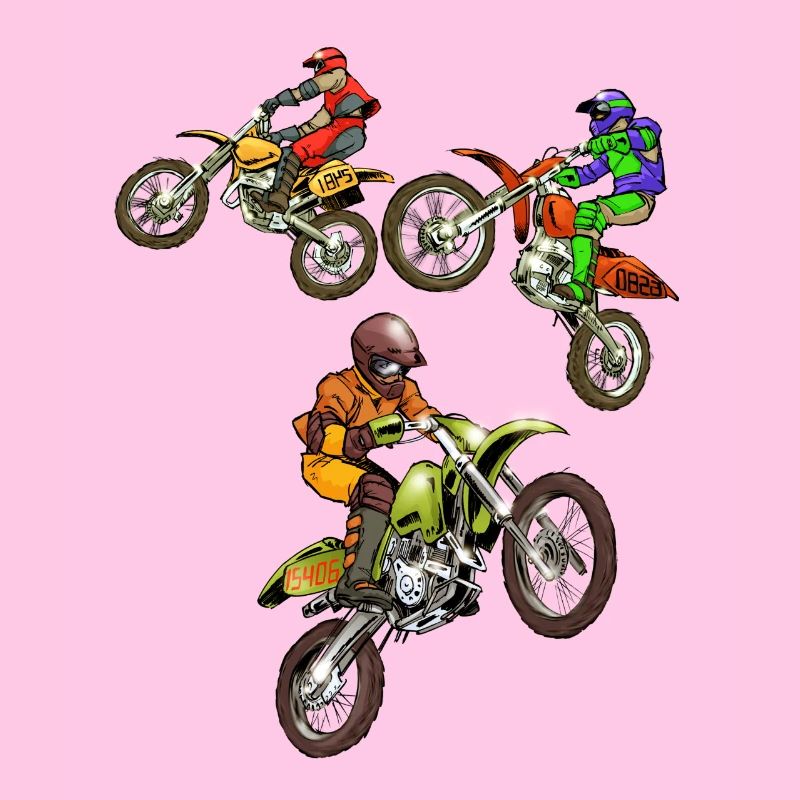 Comic Motocross - 3 Bikes