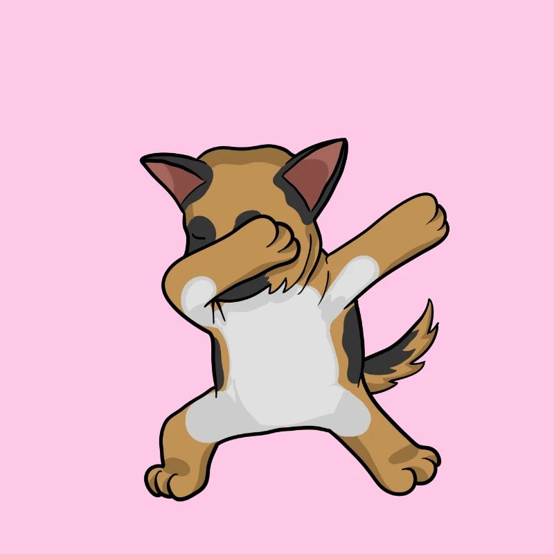 Schäferhund dabbing german sheperd