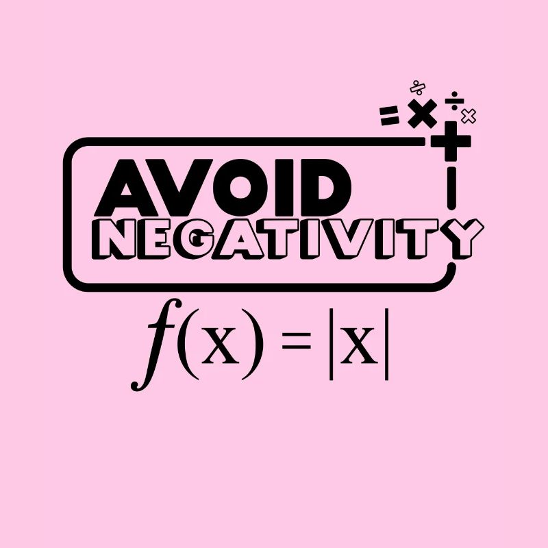 Avoid Negativity - schwarz