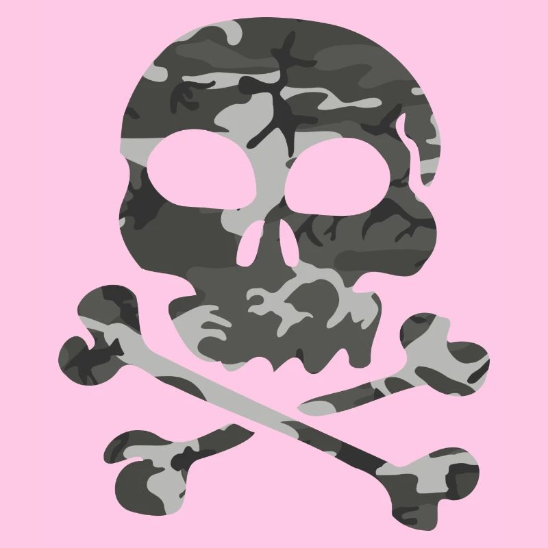 Skull in camouflage pattern