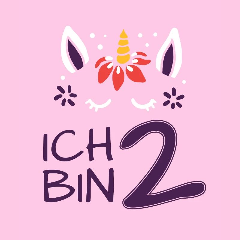 ich bin 2 - Einhorn - Geburtstag - Mädchen