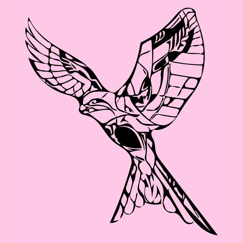 Elegant flying hawk