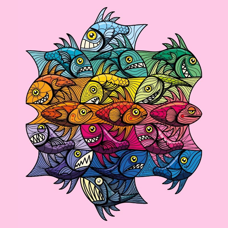 Modèle V de modèle de poisson-Escherfish