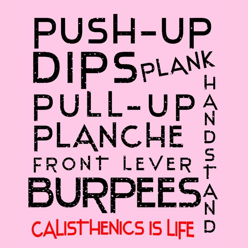 Calisthenics Exercises Motif with Statement