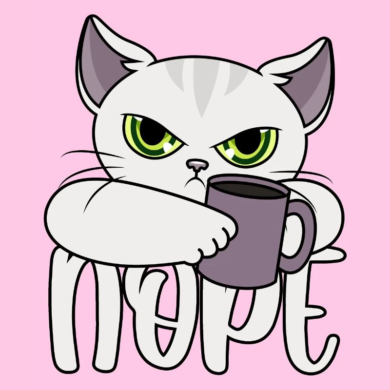 Nope Katze Kaffee