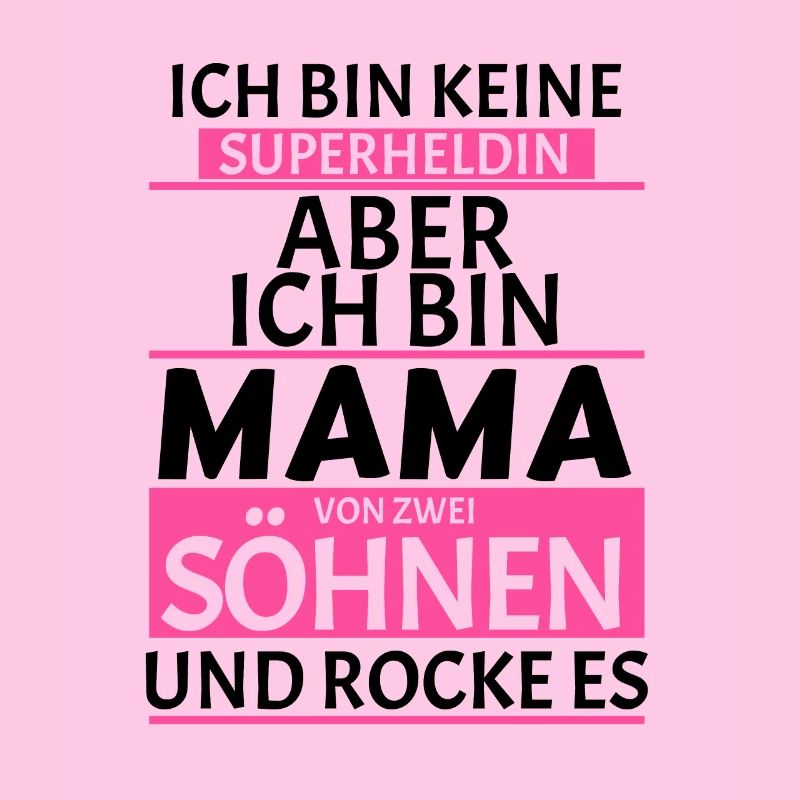Superheldin Mama Zwei Söhne Spruch Geschenk