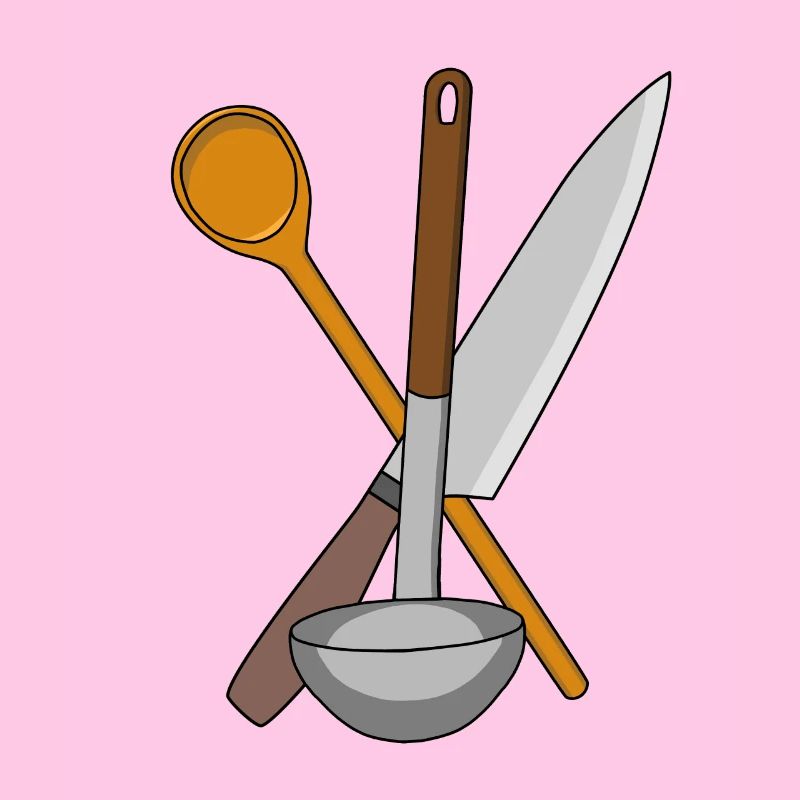 Koch Messer Kochen Küche Suppenkelle Kochlöffel
