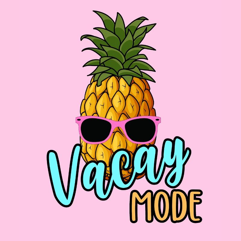Vacay Mode Pineapple & Sunglasses Summer Vacation