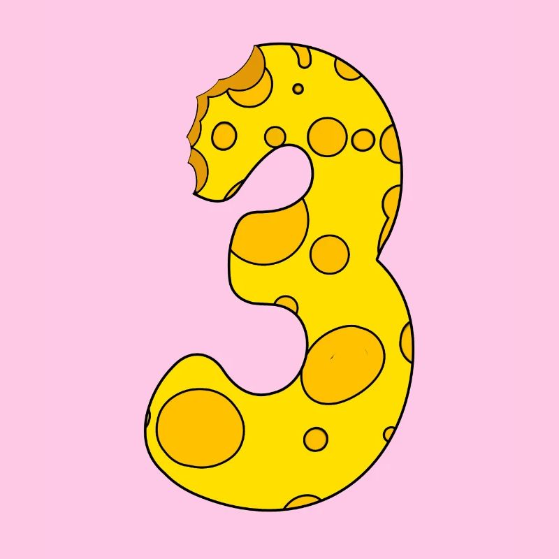 Number 3 Digit Cheese
