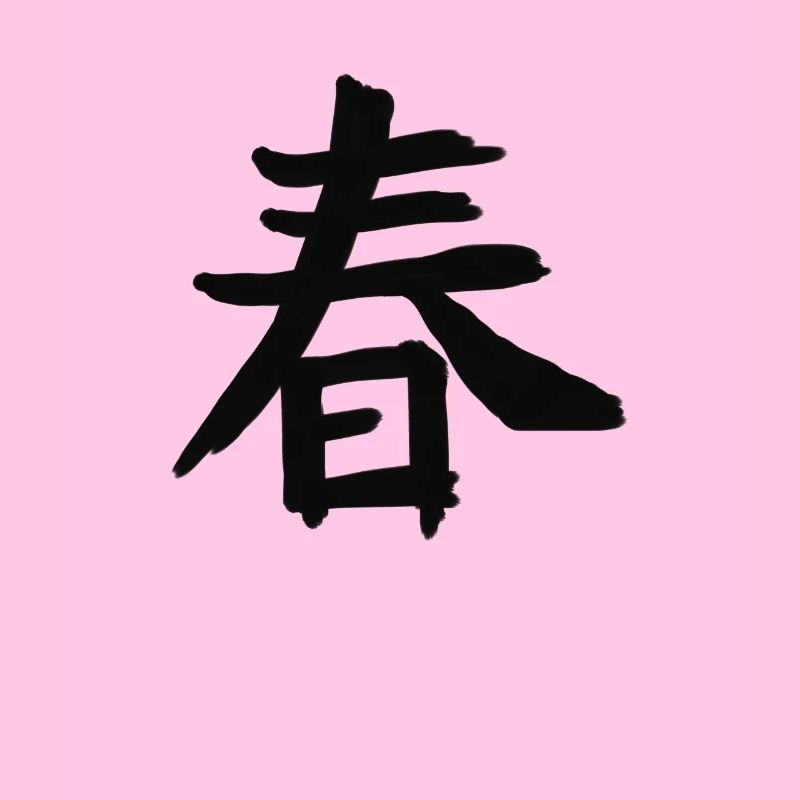 Spring Chinese Script Character Symbol