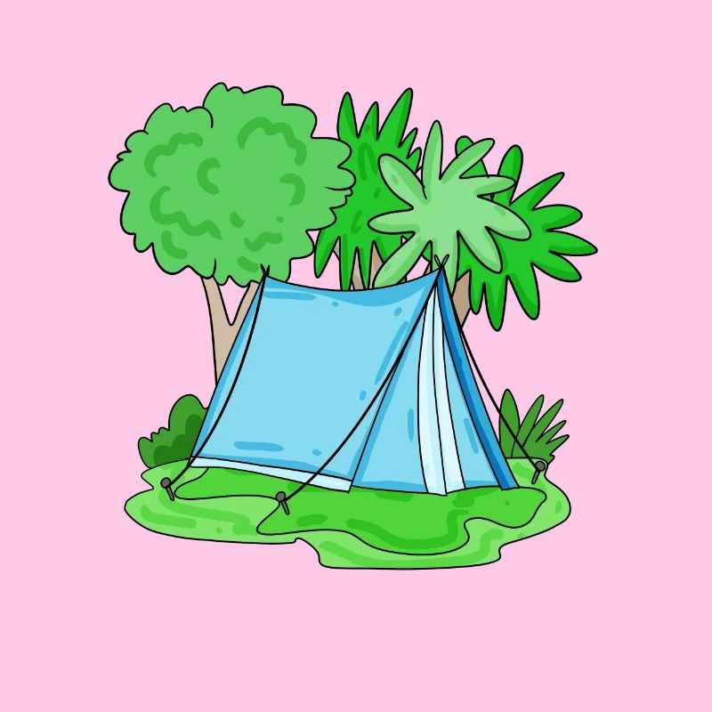 Tent light blue