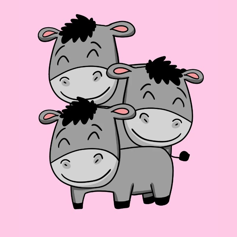 Cute donkeys