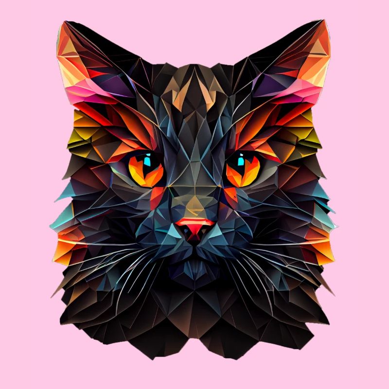 Chaton Chaton Chat Polygone Chat